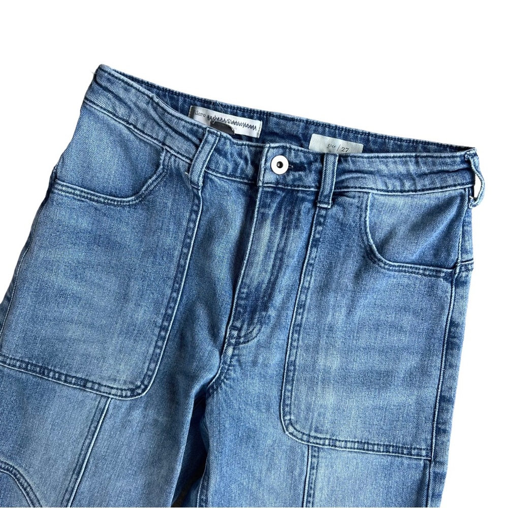 Pilcro Letterpress Anthropologie Jeans Women’s 27 Blue Carpenter Cropped